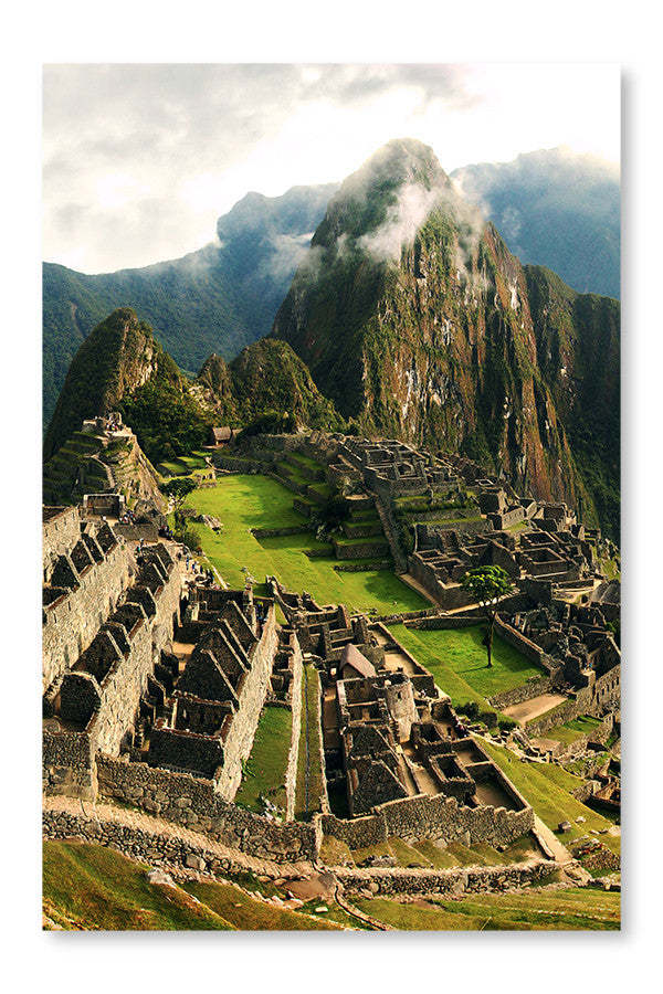 Machu Picchu 28x42 Cadre d’art mural et panneau de tissu| Machu Picchu 28 po x 42 po : Cadre d'art mural et panneau de tissu|D44G2VGZ