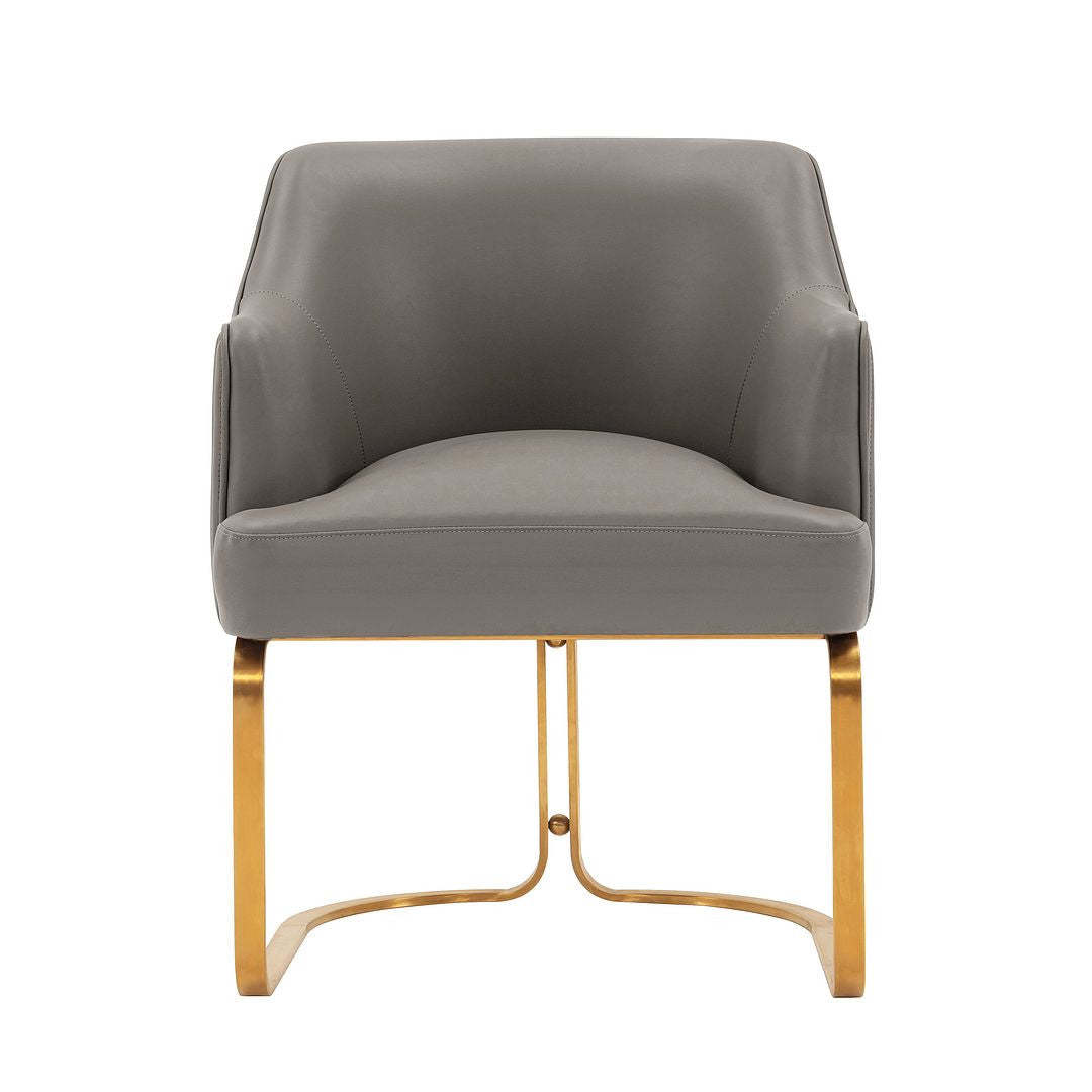 Manhattan Comfort Modern Edra Leatherette Dining Chair - Taupe|Chaise de salle à manger moderne Eda de Manhattan Comfort en similicuir - taupe