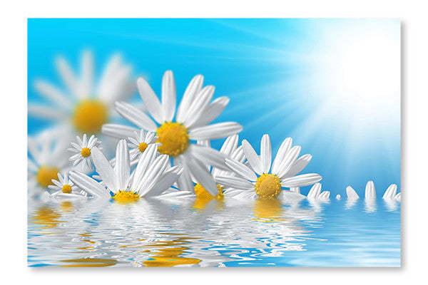 Cadre mural et panneau de tissu « Fleurs printanières » 16 x 24 po | D44GRPI2