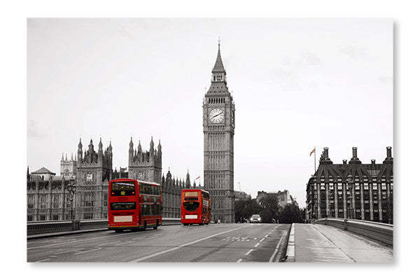 Cadre d'art mural et panneau en tissu du Palais de Westminster 28 x 42 | Westminster Palace 28 po x 42 po : Cadre d'art mural et panneau de tissu|D44GCCIV