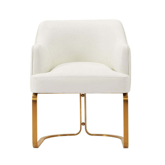 Manhattan Comfort Modern Edra Leatherette Dining Chair - Cream|Chaise de salle à manger moderne Eda de Manhattan Comfort en similicuir - crème
