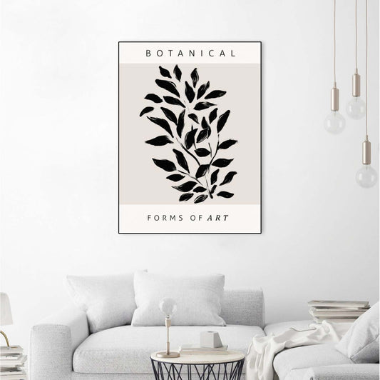 Œuvre d’art murale sur toile encadrée noire « Forms Of Art » 24 x 32