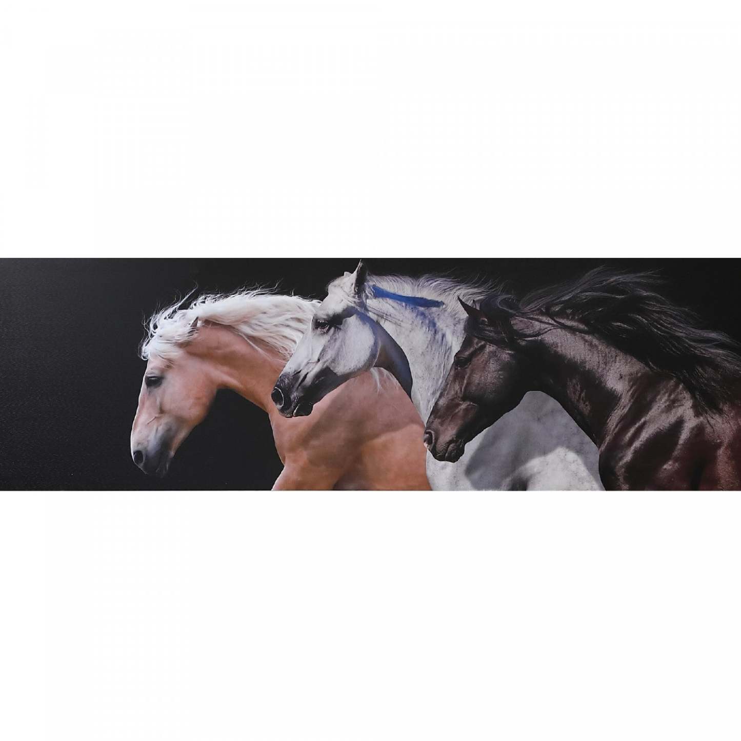 Canvas Wall Art Triple Horse Head Wall Decor|Œuvre d'art murale sur toile représentant trois têtes de cheval