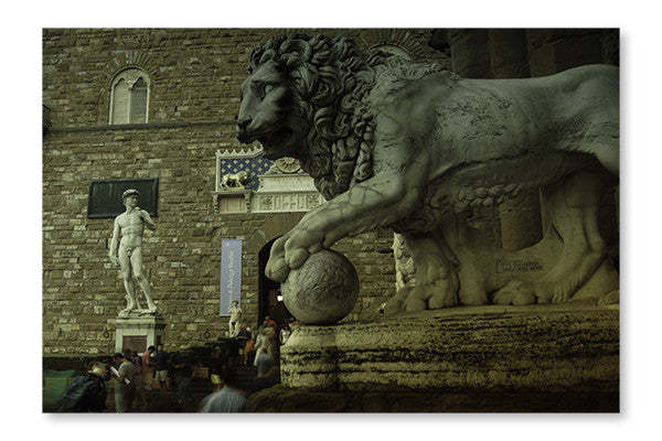 Palazzo Vecchio et la Piazza Della Signoria 28x42 Cadre d’art mural et panneau de tissu| Palazzo Vecchio Et La Piazza Della Signoria 28 po x 42 po : Cadre d'art mural et panneau de tissu|D44GJRSJ
