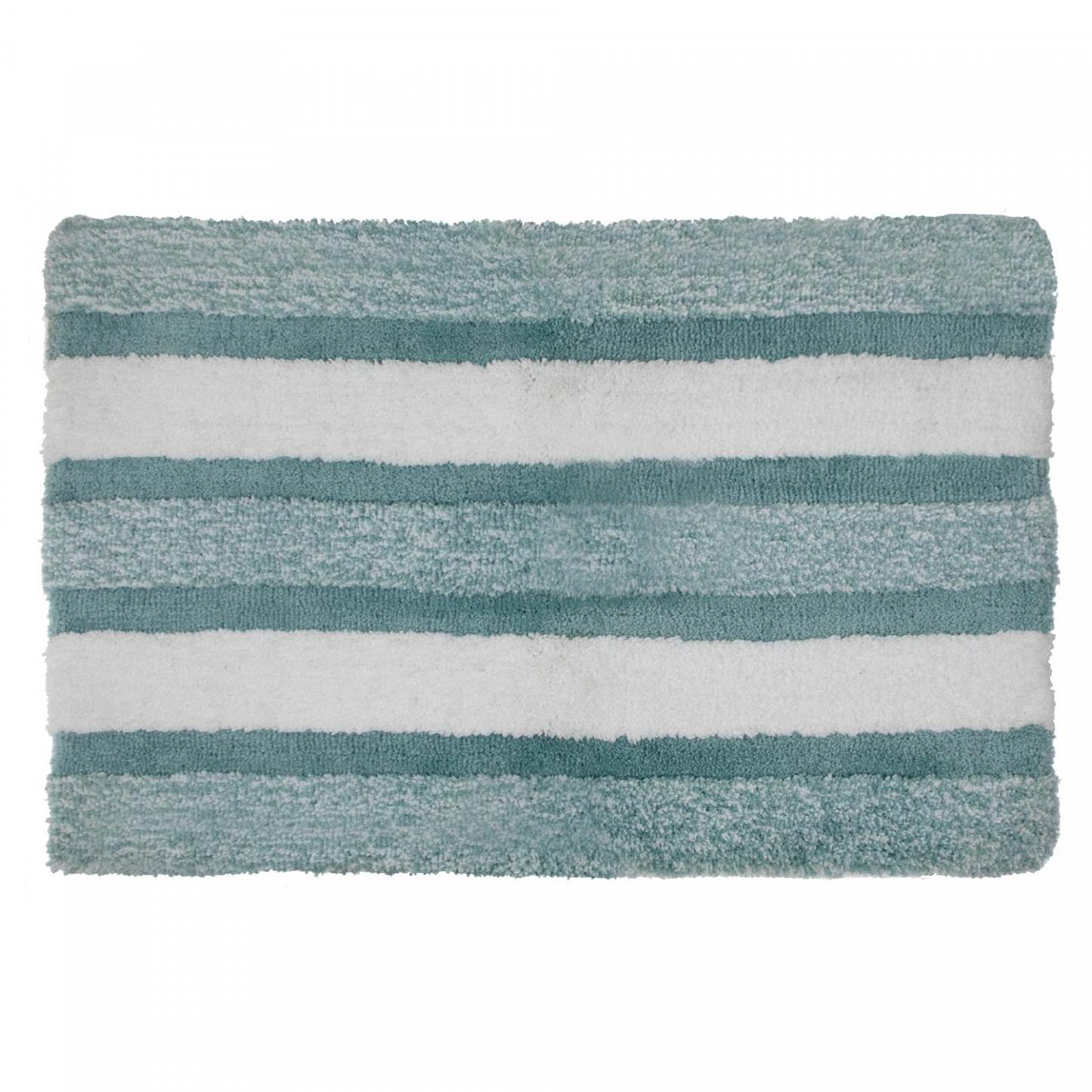 Tapis de salle de bain rayé en microfibre bleue 20 x 32
