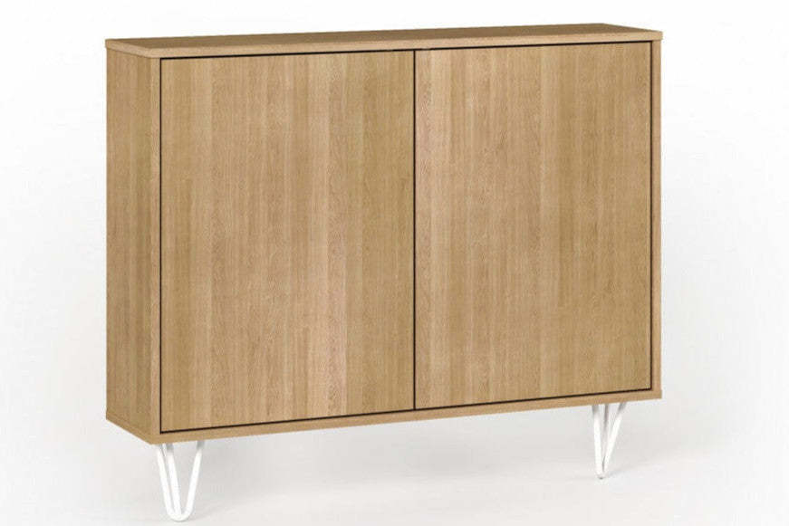 Nordika Slim 2-Door Storage Cabinet - Golden Maple|Armoire de rangement mince Nordika à 2 portes - érable doré