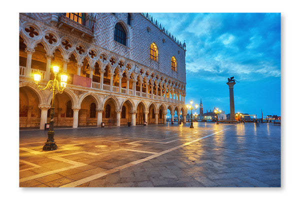 Cadre mural et panneau de tissu « Bell Tower And Historical Buildings 28x42 » | D44GJC4G