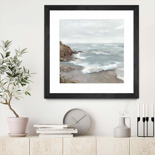 Beautiful Bay Matted and Framed Black 36x36 Wall Art|Œuvre d’art murale encadrée noire et mate « Beautiful Bay » 36 x 36