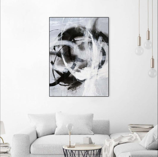 Œuvre d’art murale sur toile encadrée noire « No Turning Radius » 24 x 32