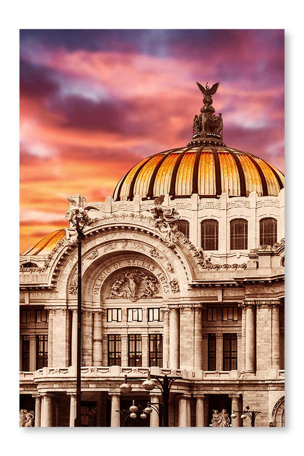 Palais des Beaux-Arts de Mexico : Cadre mural et panneau en tissu 16 x 24 po | Palais des Beaux-Arts de Mexico : Cadre mural et panneau en tissu 16 x 24 po | D44GYAE6