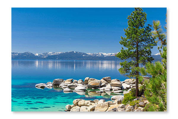Lake Tahoe 3 16x24 Wall Art Frame And Fabric Panel| Lake Tahoe 3 16 po x 24 po : Cadre d'art mural et panneau de tissu|D44GQIRA