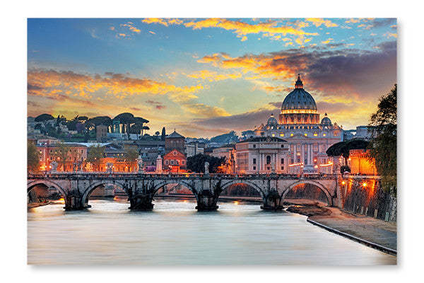 Vatican, Rome 28x42 Cadre d’art mural et panneau de tissu| Vatican, Rome 28 po x 42 po : Cadre d'art mural et panneau de tissu|D44GDDB2