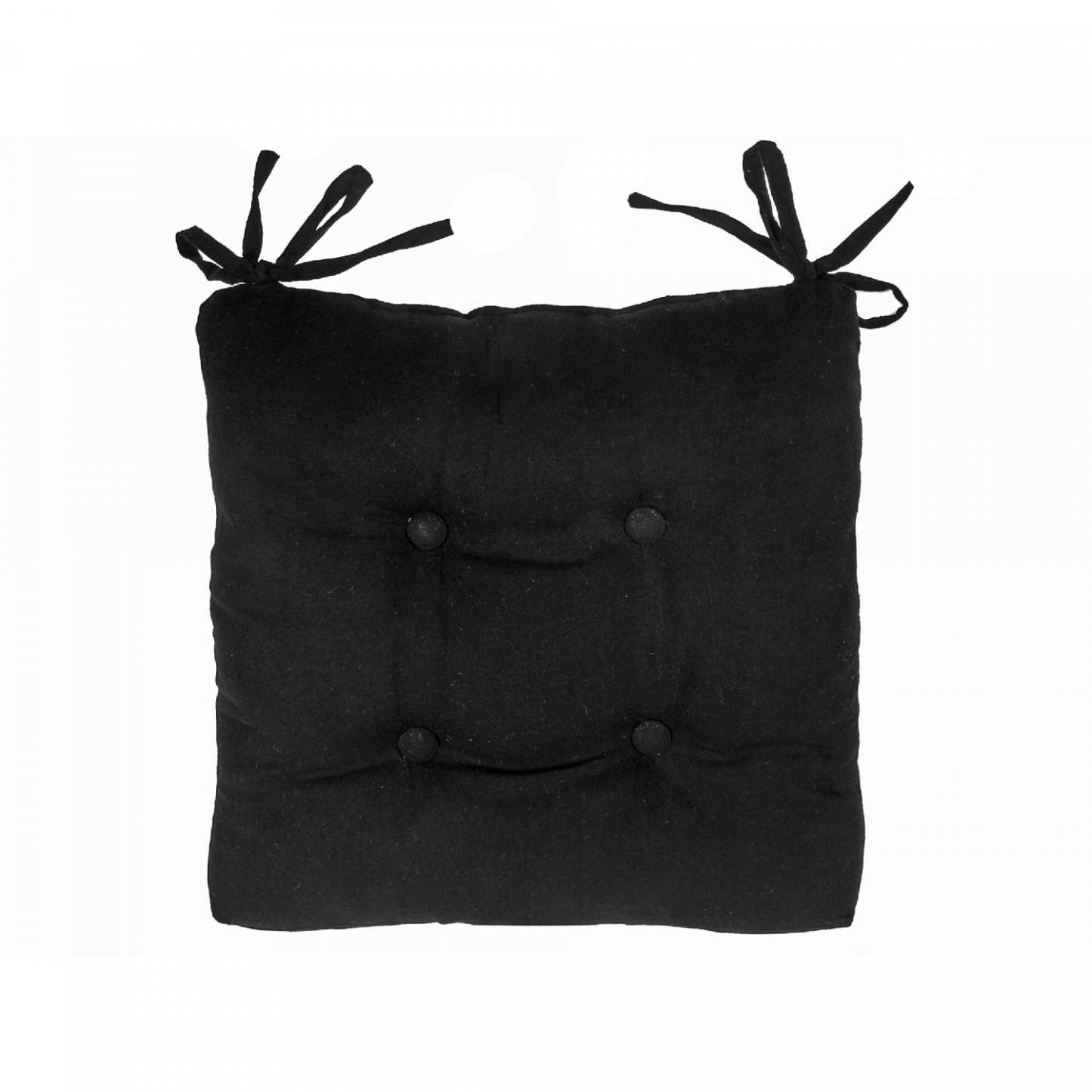 Coussin de chaise noir - Lot de 2|Coussin de chaise noir - ensemble de 2
