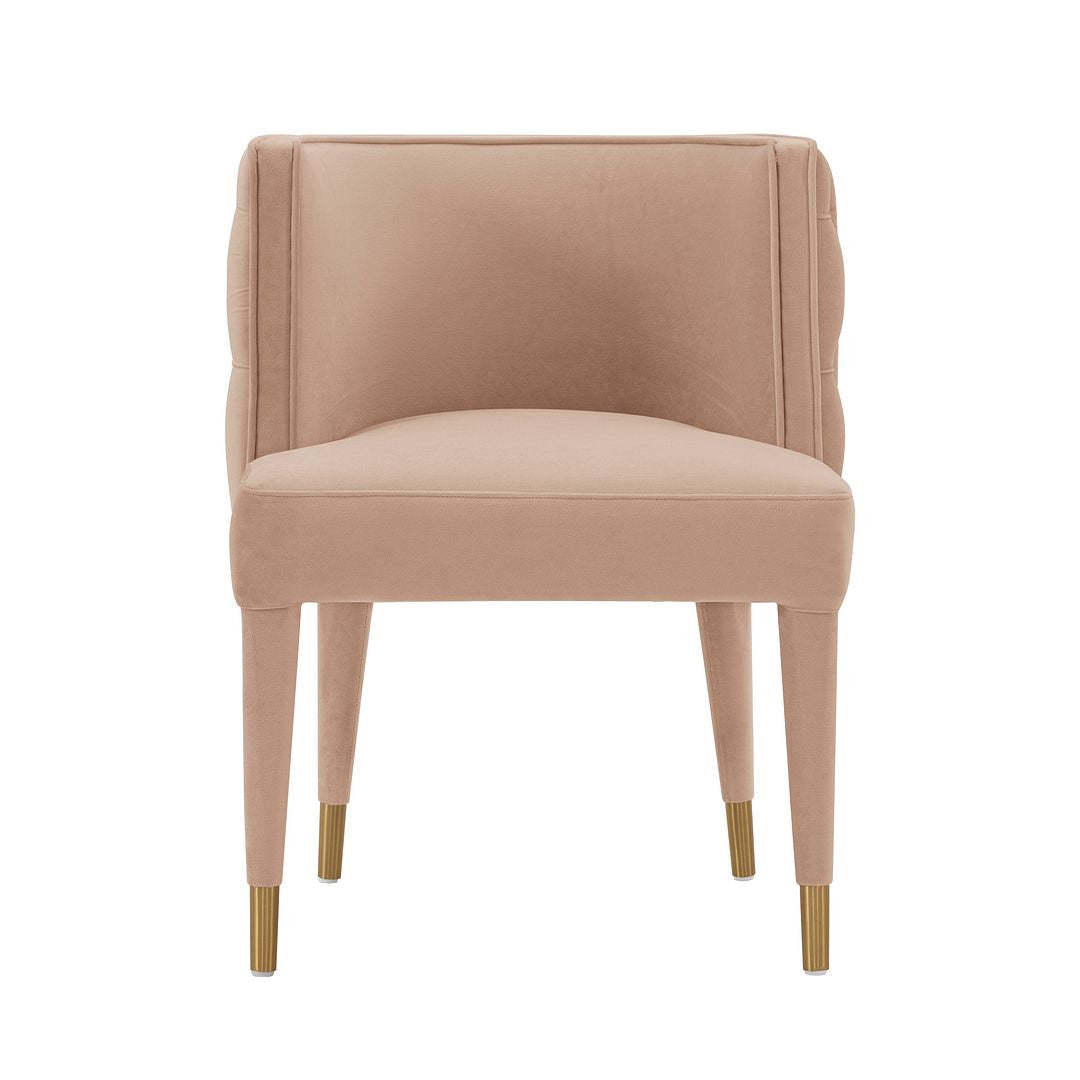 Manhattan Comfort Modern Maya Tufted Velvet Dining Chair - Nude|Chaise de salle à manger moderne Maya de Manhattan Comfort en velours capitonné - couleur chair