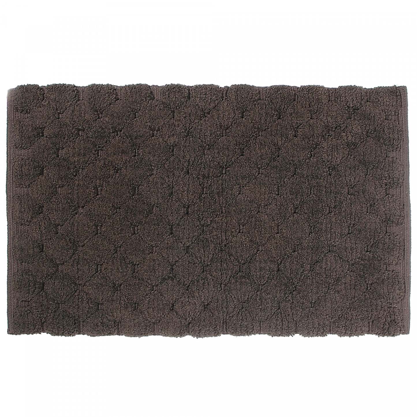 Tapis de bain tissé à la main avec pompon couleur chocolat 20 x 32
