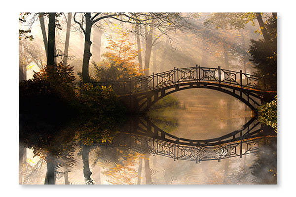 Autumn Park 28x42 Cadre d’art mural et panneau de tissu| Autumn Park 28 po x 42 po : Cadre d'art mural et panneau de tissu|D44GFFAN