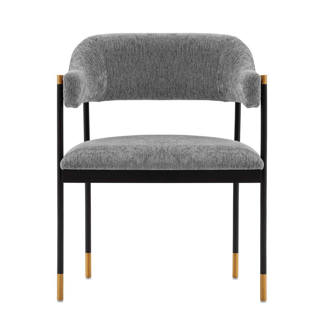 Manhattan Comfort Modern Lia Chenille Dining Chair - Grey|Chaise de salle à manger moderne Lia de Manhattan Comfort en chenille - grise