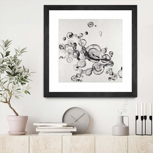 Transparent Onyx Matted and Framed Black 36x36 Wall Art|Œuvre d’art murale encadrée noire et mate « Transparent Onyx » 36 x 36