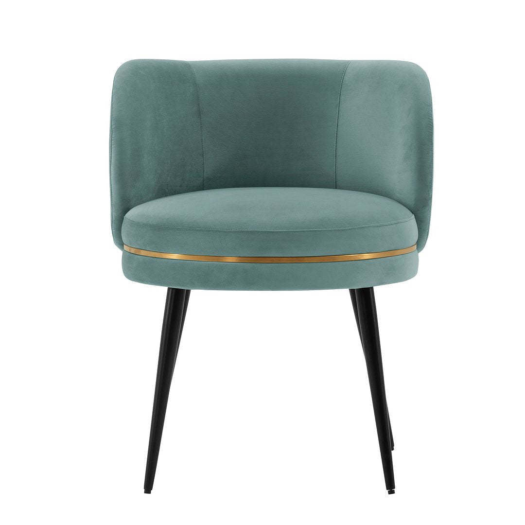 Manhattan Comfort Modern Kaya Plissé Velvet Dining Chair - Mint Green|Chaise de salle à manger moderne Kaya de Manhattan Comfort en velours plissé - vert menthe