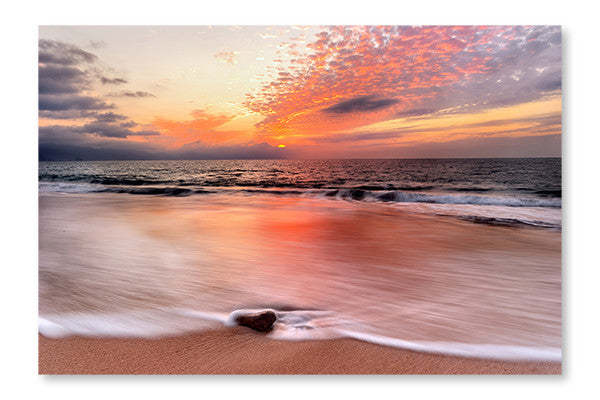 Le soleil se couche, affichant un ciel rouge vibrant et magnifique 24x36 art mural cadre et panneau en tissu | Le soleil se couche, affichant un ciel rouge vibrant et magnifique 24 po x 36 po : Cadre d'art mural et panneau de tissu | D44GG03U