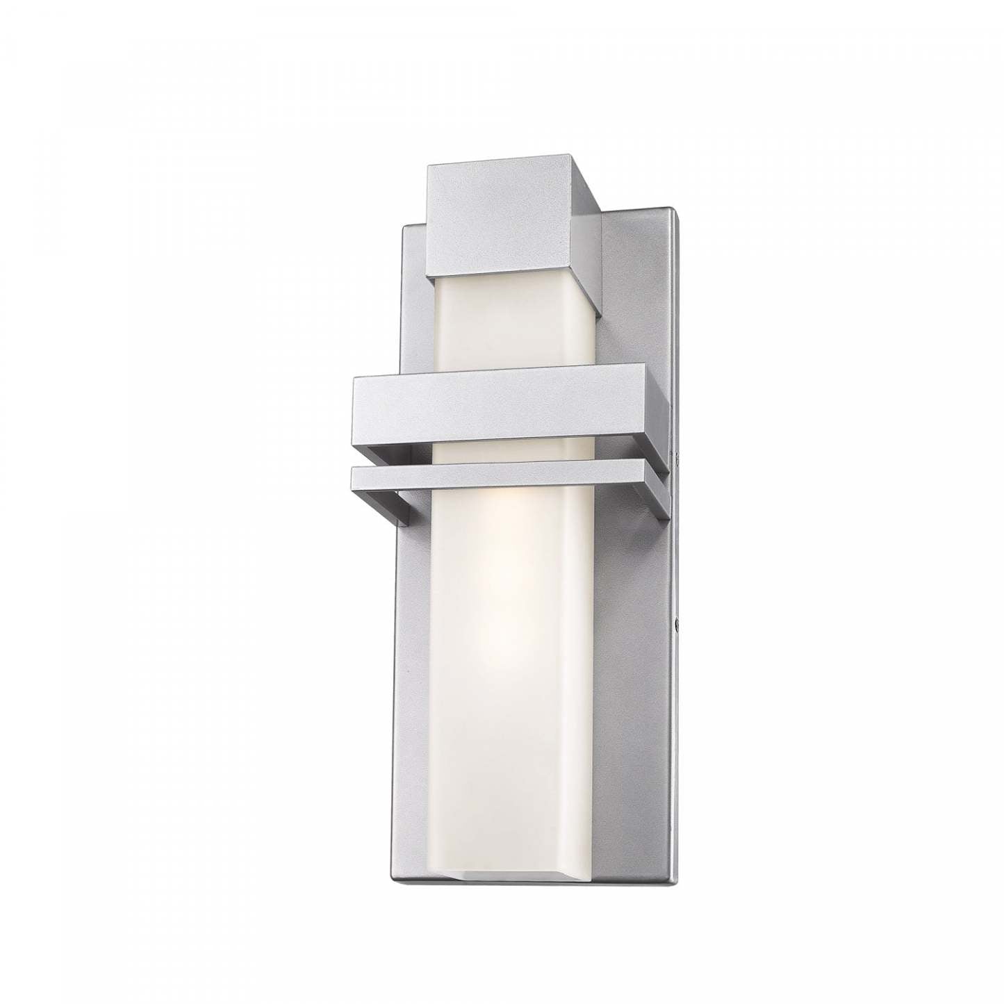 Camden 1-Light Silver Outdoor Wall Light | Applique murale Camden argentée à 1 ampoule pour l'extérieur | D06HY11D