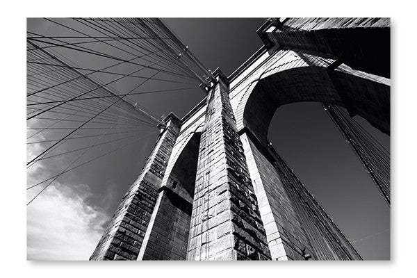 Cadre mural et panneau en tissu Brooklyn Bridge 24x36 | Brooklyn Bridge 24 po x 36 po : Cadre d'art mural et panneau de tissu | D44GK2RP