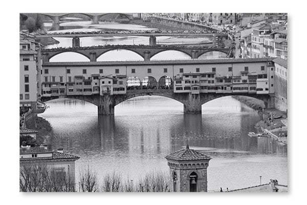 Vue de Florence depuis la colline de Piazzale Michelangelo : Cadre mural et panneau de tissu 16 x 24 po | Vue de Florence depuis la colline de Piazzale Michelangelo 16 po x 24 po : Cadre d'art mural et panneau de tissu | D44GPAI5