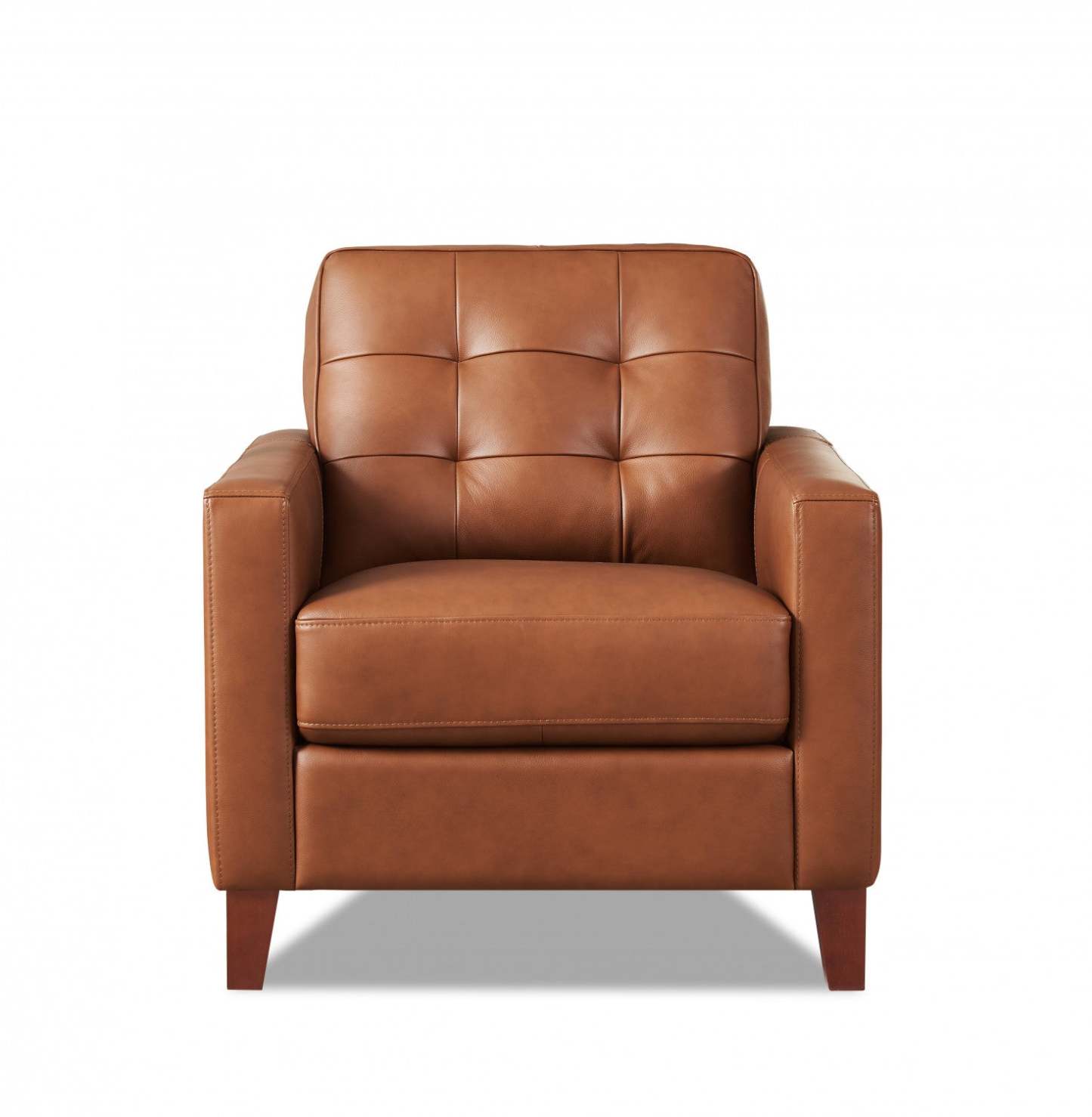 Hydeline Aiden Fauteuil en cuir – Brun