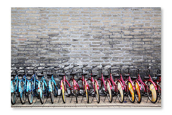 Vélos 24x36 Cadre d’art mural et panneau en tissu| Vélos 24 po x 36 po : Cadre d'art mural et panneau de tissu|D44G4XNG