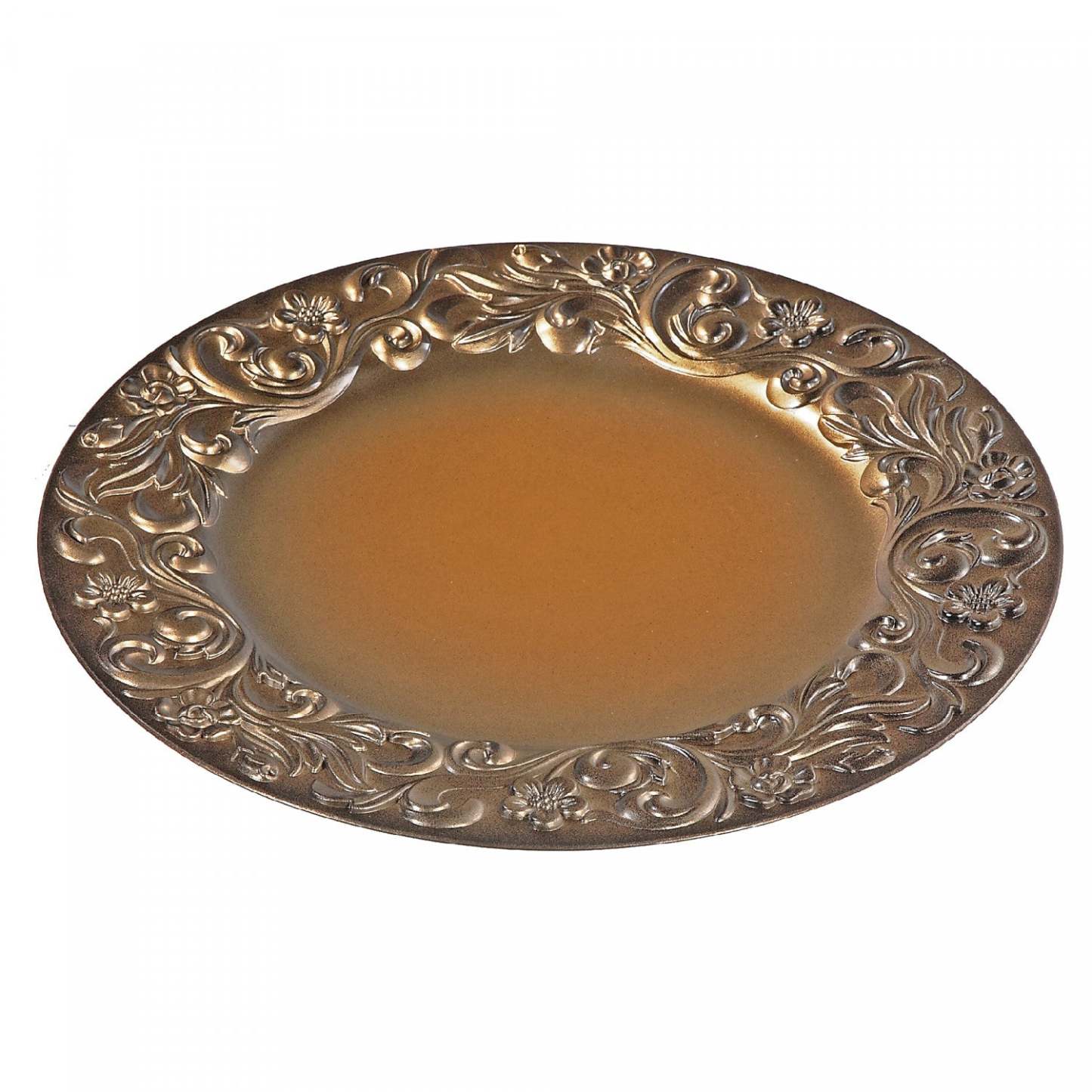 Assiette de Présentation Baroque Gold Brushed Dinnerware|Assiette de présentation dorée brossée de style baroque