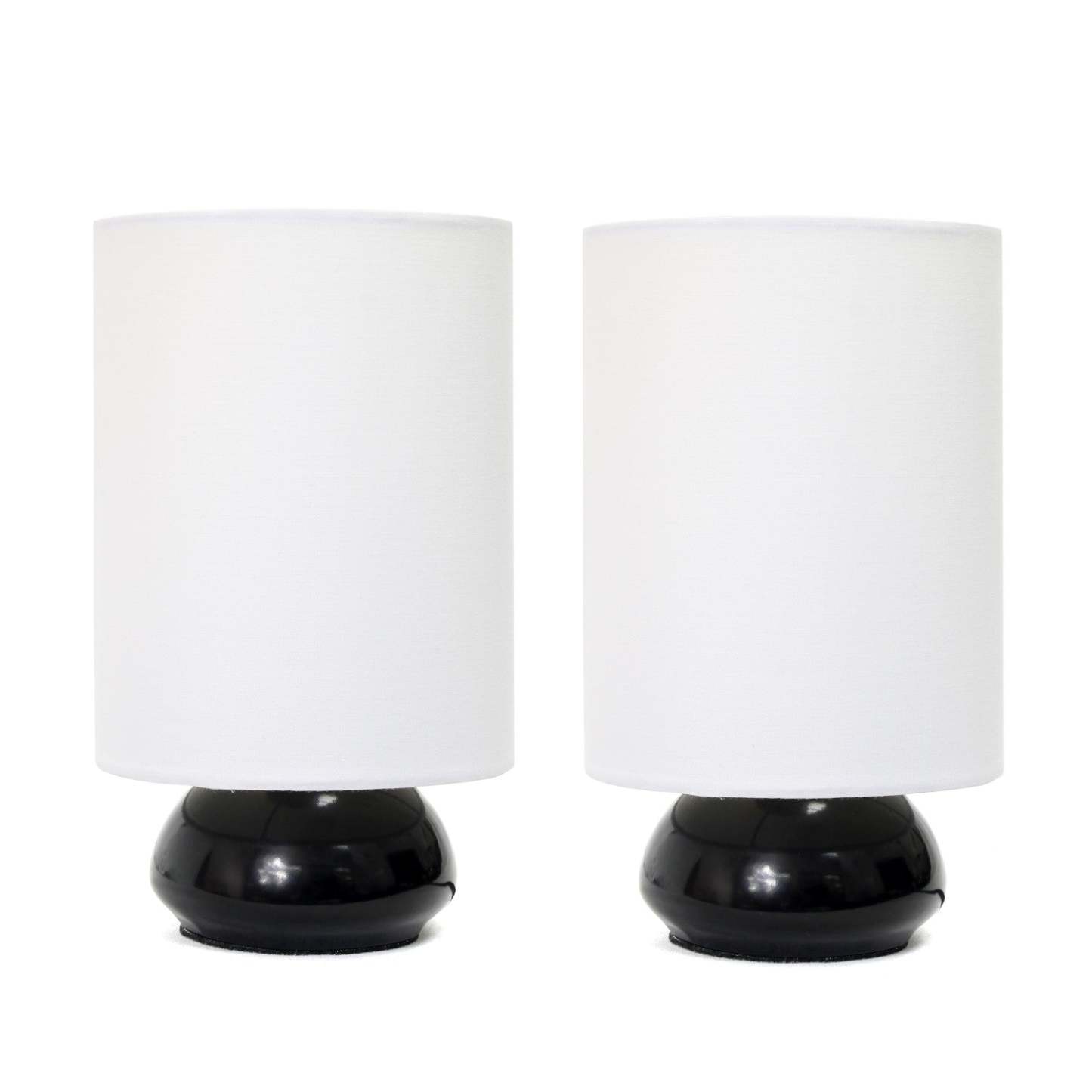 Simple Designs Gemini Colors 2-piece Mini Touch Table Lamp Set - Noir|Ensemble de 2 mini lampes de table tactiles Gemini Colors de Simple Designs - noir