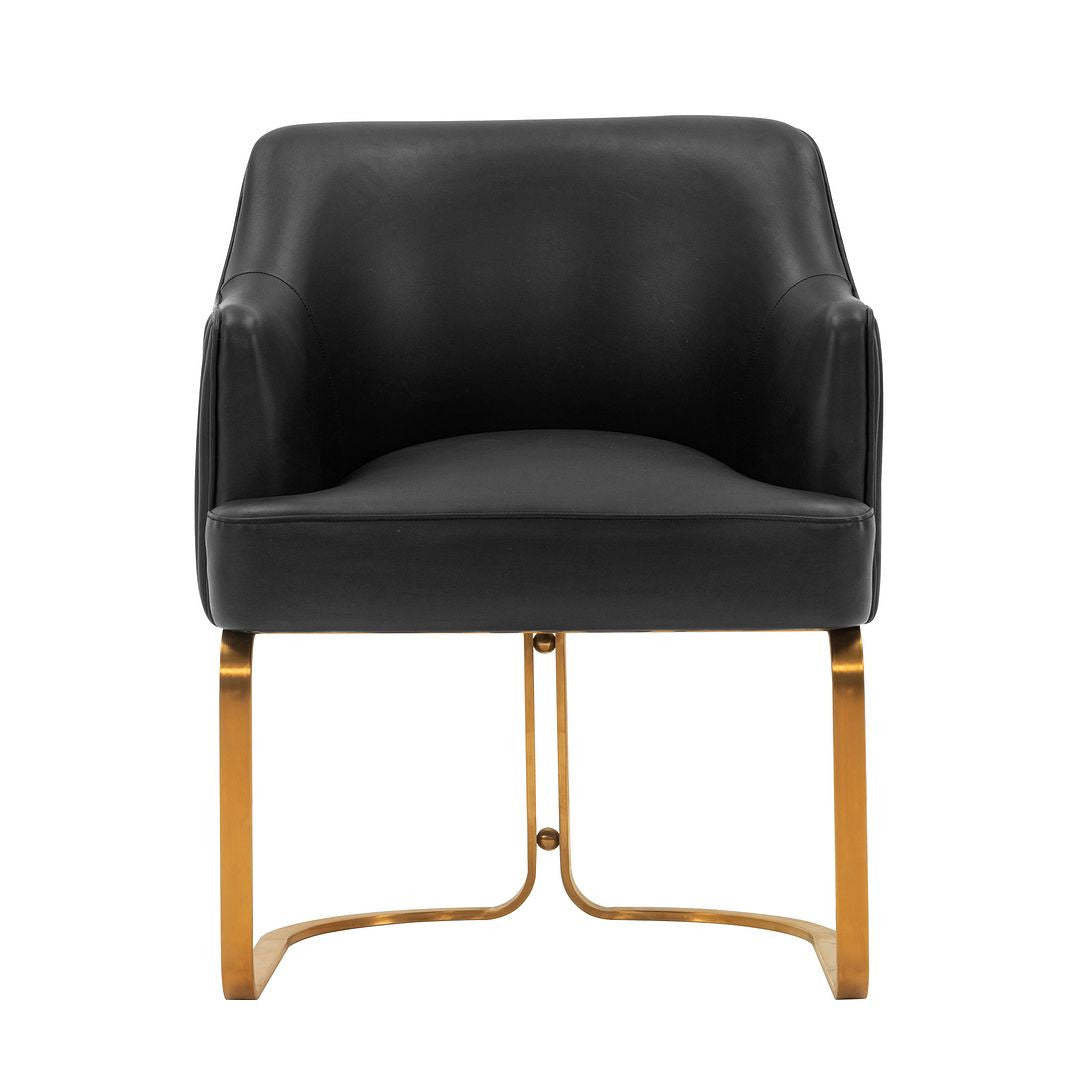 Manhattan Comfort Modern Edra Leatherette Dining - Black|Chaise de salle à manger moderne Eda de Manhattan Comfort en similicuir - noire
