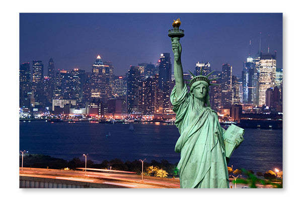 Panorama Of New York City 28x42 Wall Art Frame And Fabric Panel| Panorama Of New York City 28 po x 42 po : Cadre d'art mural et panneau de tissu|D44GA5OV