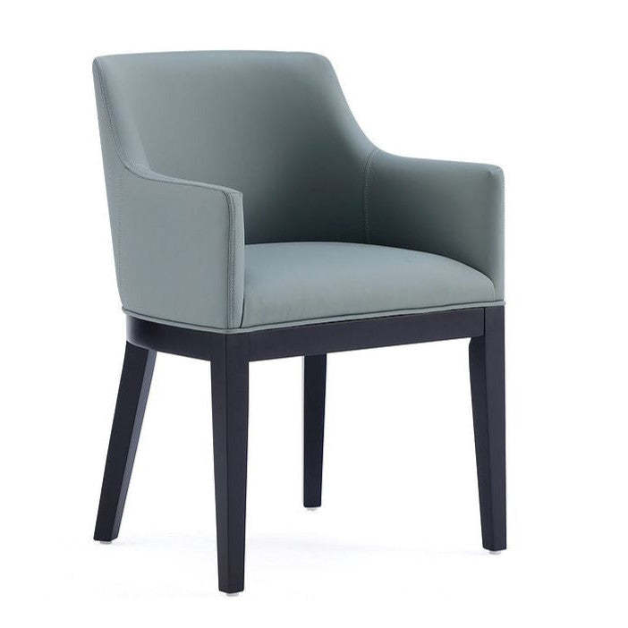 Manhattan Comfort Gansevoort Modern Faux Leather Dining Chair - Pewter|Chaise de salle à manger moderne Gansevoort de Manhattan Comfort en similicuir - étain