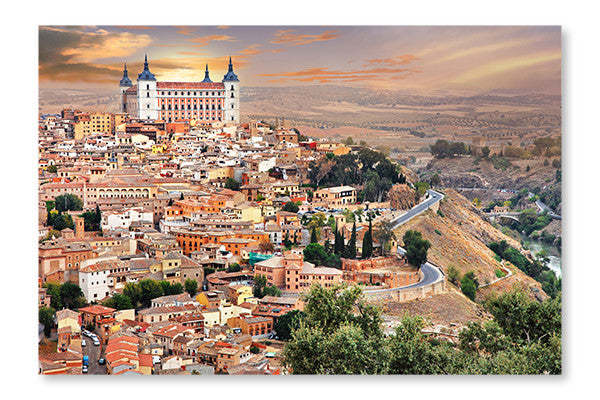 Toledo Over Sunset 28x42 : Cadre d'art mural et panneau de tissu | D44G84MO