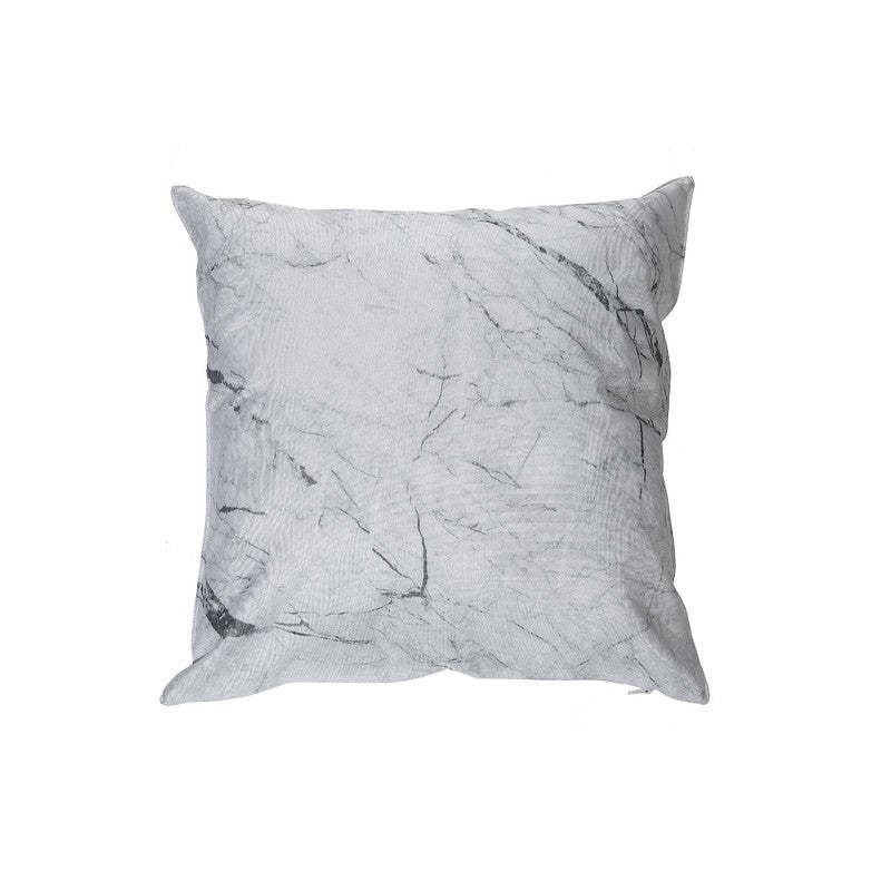 Coussin imperméable extérieur Marbre Blanc - Lot de 2|Coussin résistant à l'eau pour l'extérieur d'apparence marbre blanc - ensemble de 2