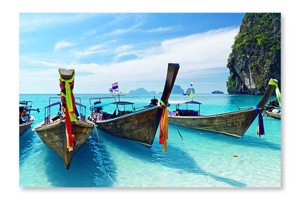 Thaïlande 28x42 Cadre d’art mural et panneau de tissu| Thaïlande 28 po x 42 po : Cadre d'art mural et panneau de tissu|D44GY13U