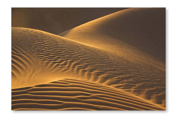 Dunes de sable au soleil couchant 24 x 36 po : Cadre d'art mural et panneau de tissu | D44G66C1