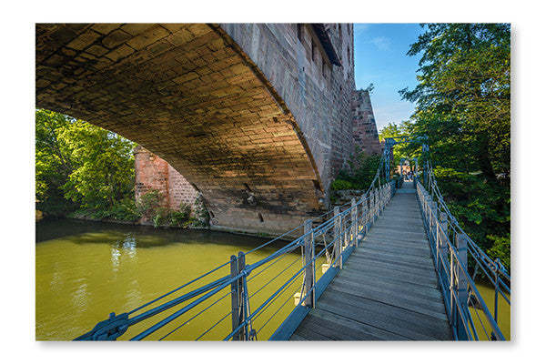 Les Ponts de Nuremberg : Cadre mural et panneau en tissu 28 x 42 po | D44GQT7G