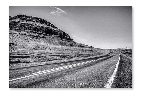 Route de montagne en Islande et paysage naturel pittoresque : cadre et panneau de tissu 16 x 24 po | Route de montagne en Islande et paysage naturel pittoresque 16 po x 24 po : cadre d'art mural et panneau de tissu | D44GP0H6