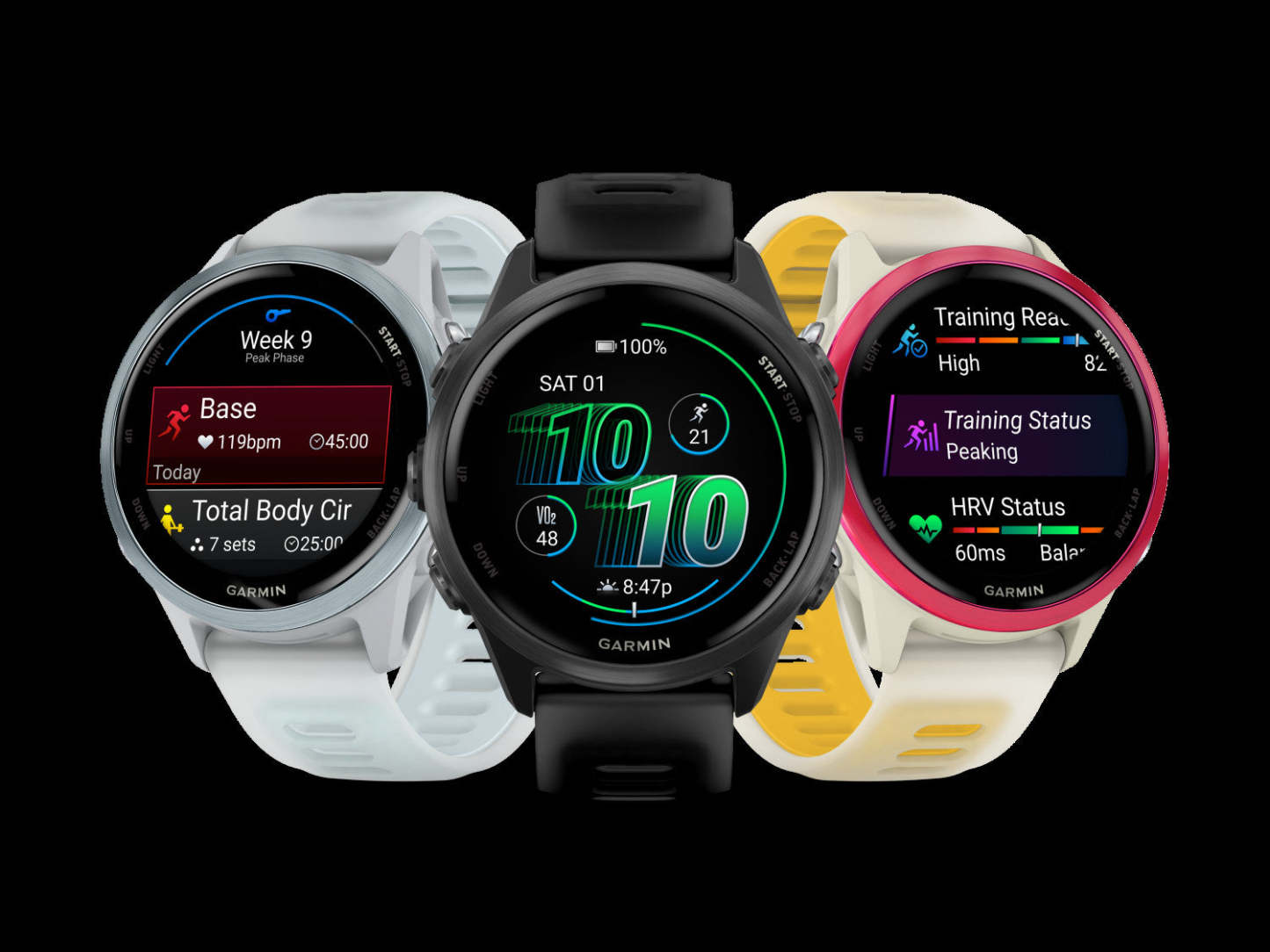 Montre intelligente Garmin Forerunner 570 42 mm, Amoled, Aluminium gris ardoise, Noir, Suivi de fitness GPS, Course, Triathlon, Autonomie de 10 jours