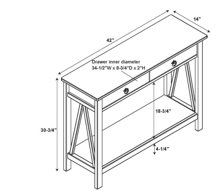 Table de canapé console Titien - Bois flotté|Console Titien - bois de grève