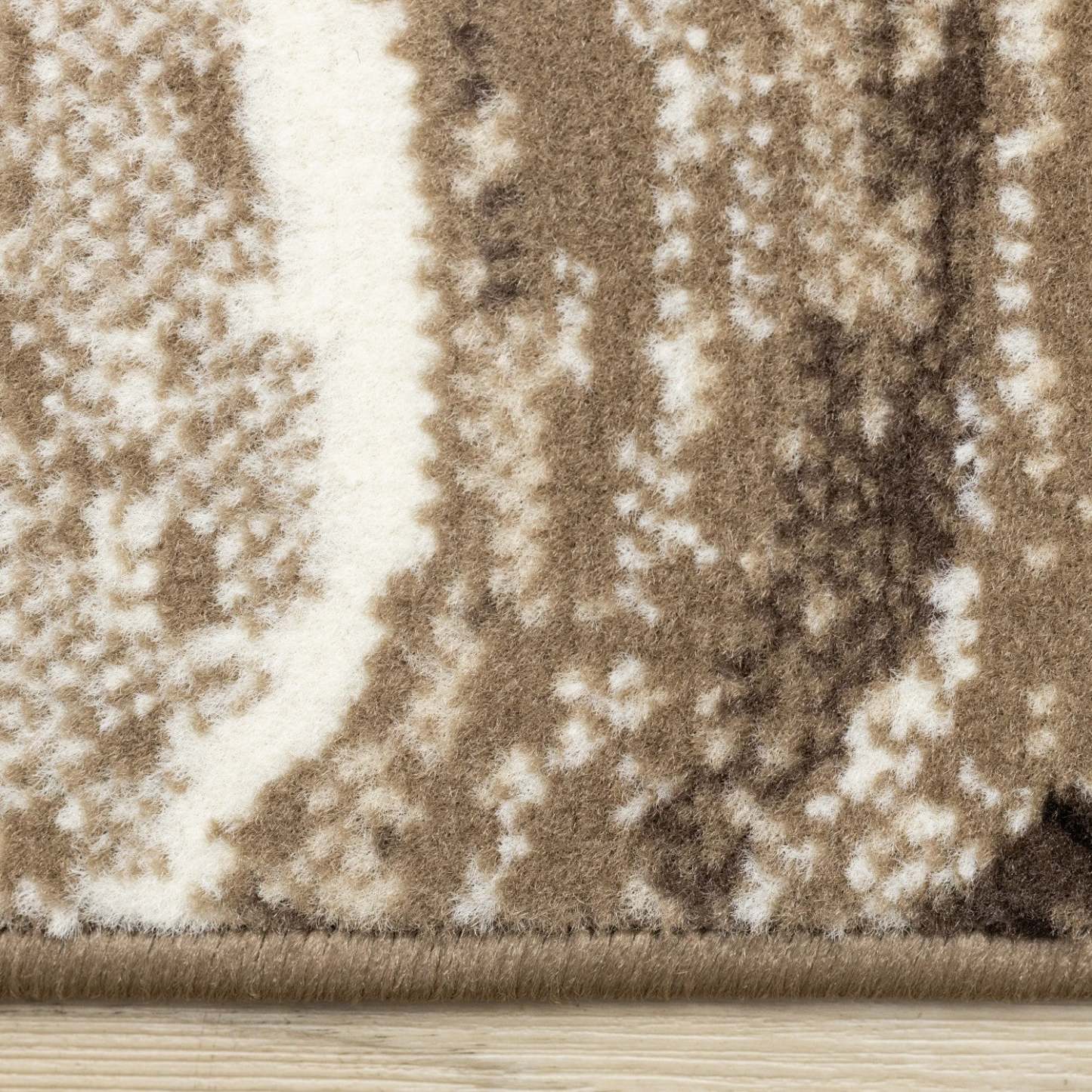 Tapis Forte Brown Cream Soothing Waves Area Rug - 5'3 x 7'5|Tapis Forte brun et crème à motif de vagues apaisantes - 5 pi 3 po x 7 pi 5 po