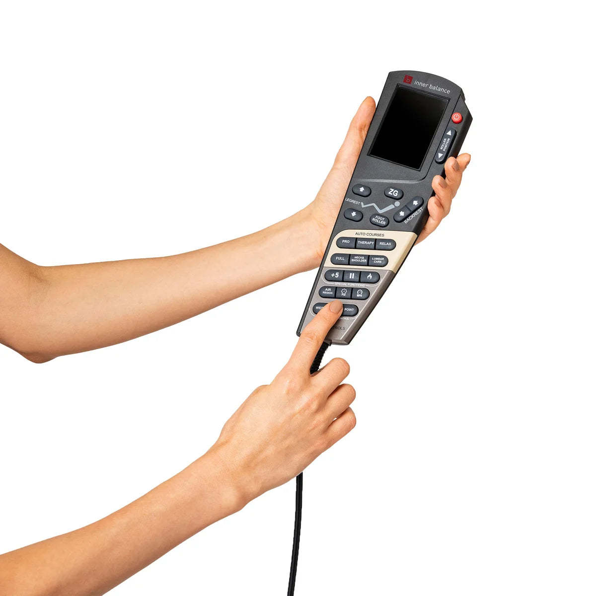 Fauteuil de massage Inner Balance Jin 2.0 avec rail de massage en forme de S et L - brun