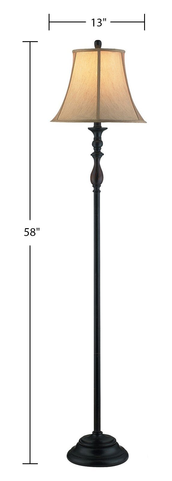 Ensemble 3 Pièces Traditionnel Bronze Antique, Lampadaire et Deux Lampes de Table|Ensemble 3 lampes traditionnelles bronze antique, 2 lampes de table et 1 lampe à pied