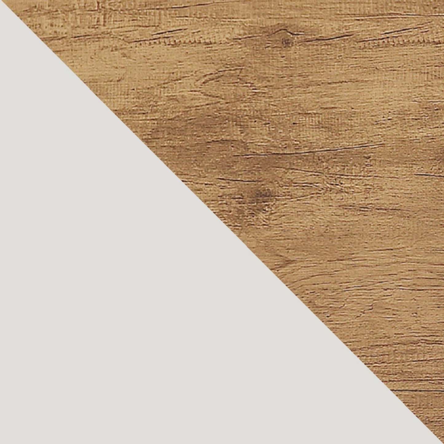 Manhattan Comfort Rockefeller Mid-Century Modern Nightstand with 2 Drawers - Off White & Natural|Table de nuit Rockefeller de Manhattan Comfort de style moderne du milieu du 20e siècle avec 2 tiroirs - blanc cassé et naturel