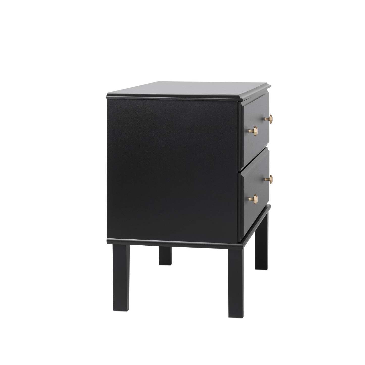 Prepac Lux 2-Drawer Nightstand - Black|Table de nuit Lux de Prepac à 2 tiroirs - noire