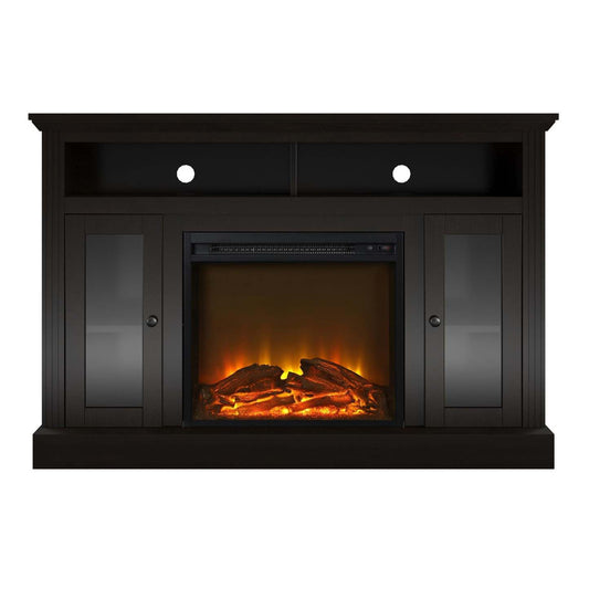 Ameriwood Home Chicago Electric Fireplace TV Console for Flat Screen TVs up to 50 - Espresso|Console pour téléviseur Chicago d’Ameriwood Home avec foyer électrique pour téléviseurs à écran plat jusqu’à 50 po - espresso