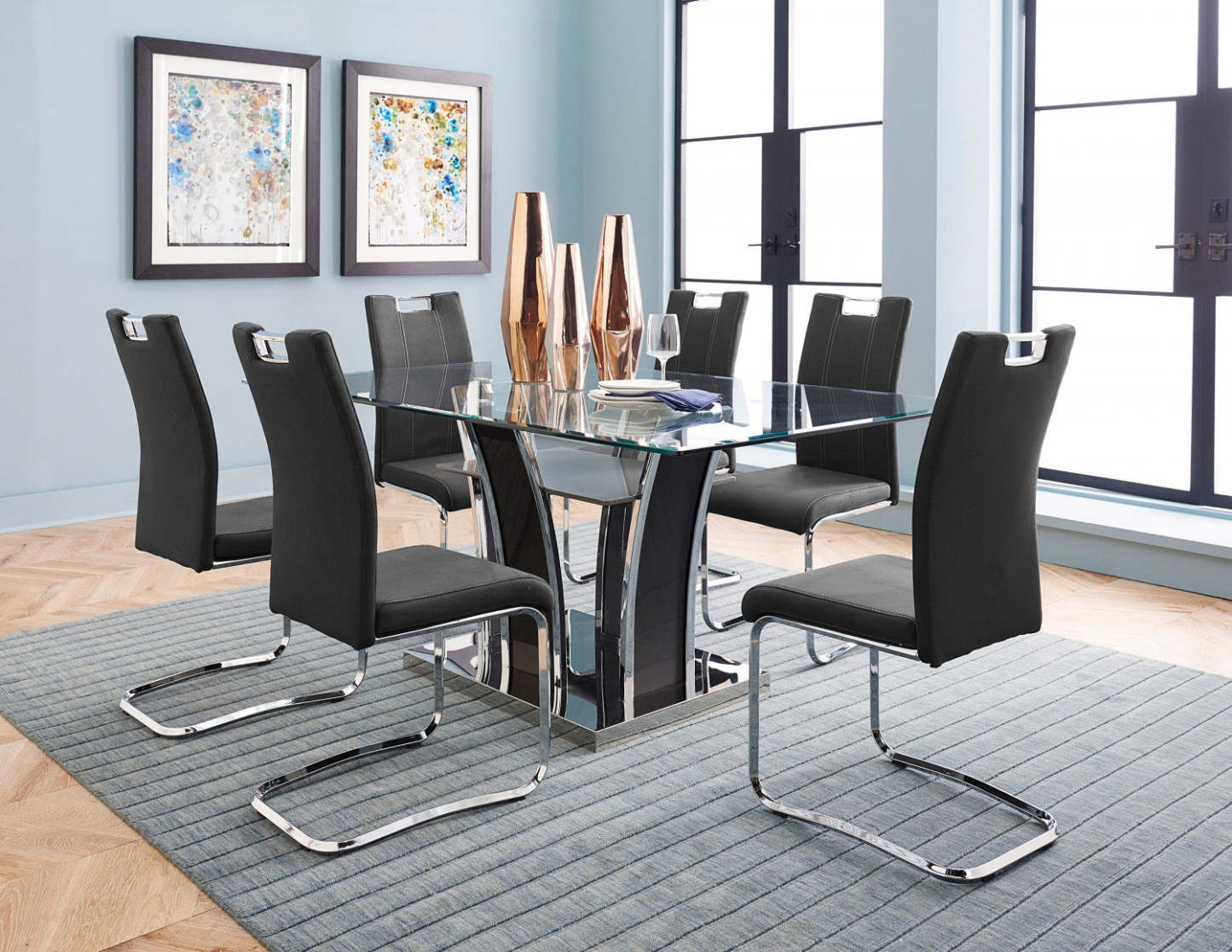 Chaise De Salle A Manger Paladin En Tissu Gris (ensemble De 2) | Chaise de salle à manger Paladin tissu gris (lot de 2)