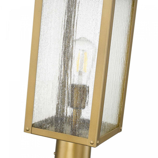 Madrid 1 Light Outdoor Post Light, Weathered Brass Lamp | Lampadaire D’exterieur A 1 lampe Madrid, Laiton Vieilli